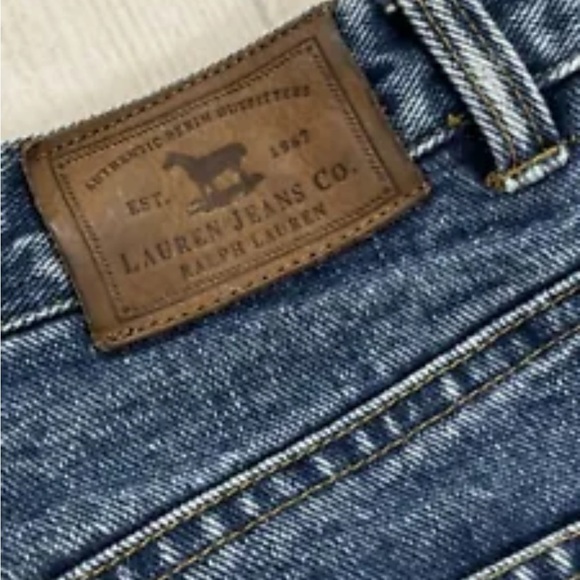 Vintage Lauren Jeans Co By Ralph Lauren Denim Woman’s Size 6 Med Wash Straight - Picture 3 of 9